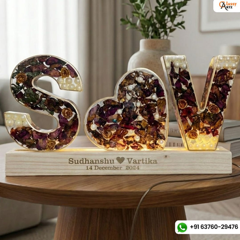 Resin Name Initial LED Lamp (6-Inches) | Couple Name Preservation