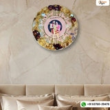 Resin-Preserved Round Wall Clock | Wedding Flower Preservation