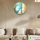 Resin Wall Clock For Kids Room (With Ocean Effect Art)