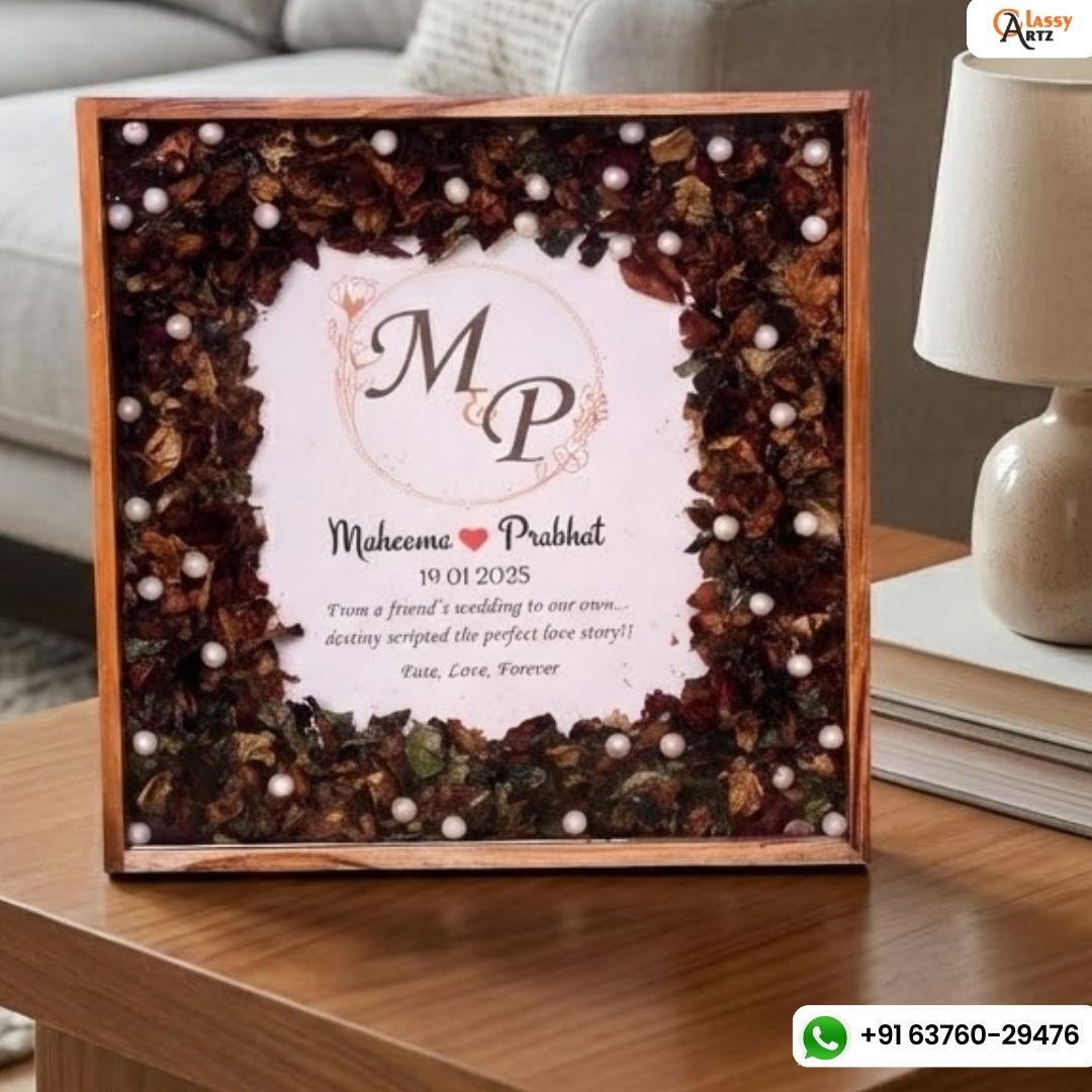 Resin Wedding Flower Memory Frame (14-Inches)