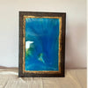 Resin Blue Photo Frame Wooden For Home Decor, Wall Decor, Office Decor