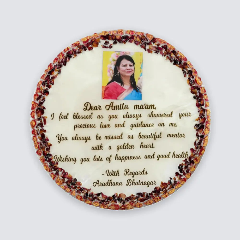 Resin Photo Frame With Personalized Message For Girlfriend, Retirement, Wife, Boyfriend, Husband