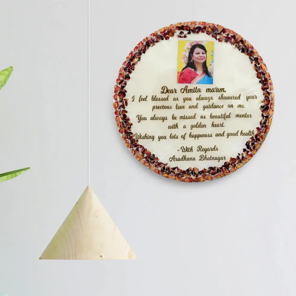 Resin Photo Frame With Personalized Message For Girlfriend, Retirement, Wife, Boyfriend, Husband