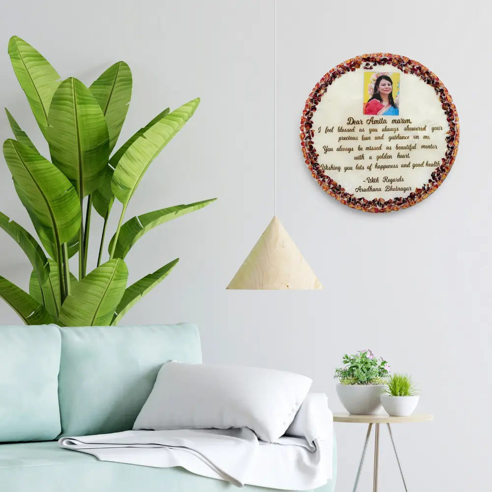 Resin Photo Frame With Personalized Message For Girlfriend, Retirement, Wife, Boyfriend, Husband