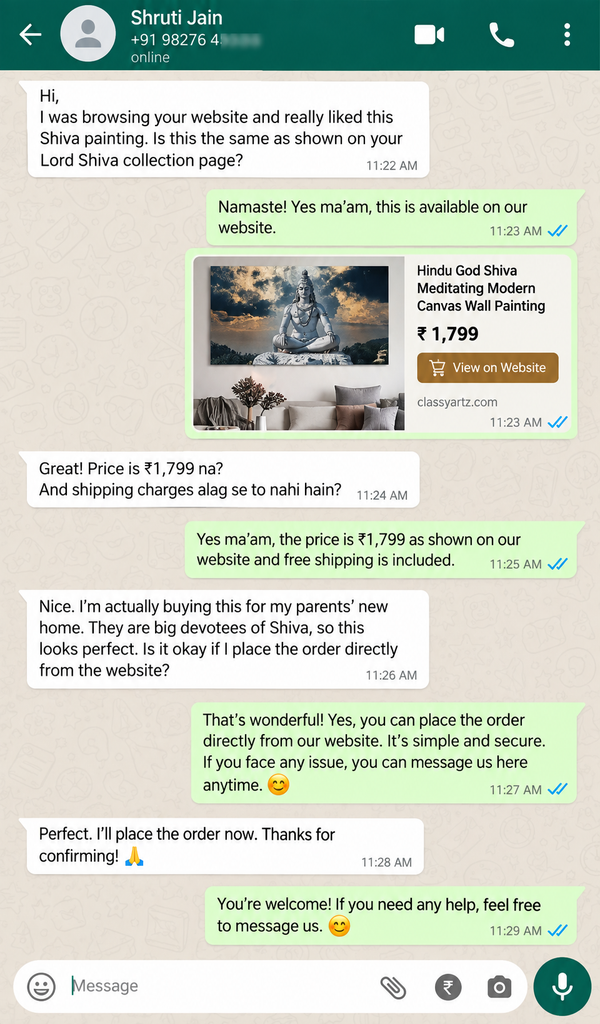 WhatsApp Customer Review 7