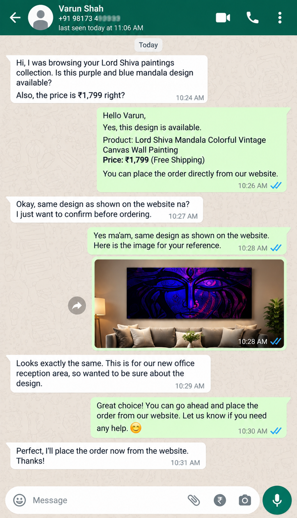 WhatsApp Customer Review 6