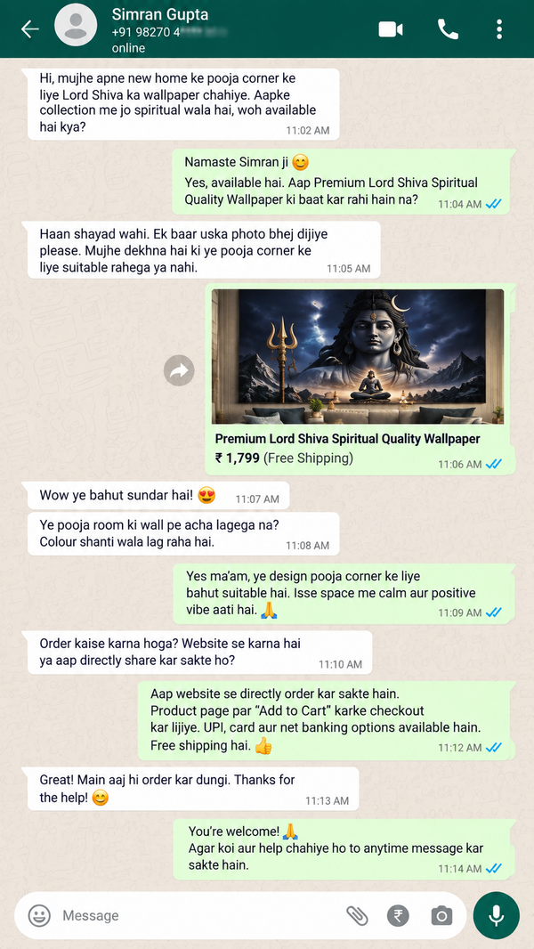 WhatsApp Customer Review 5