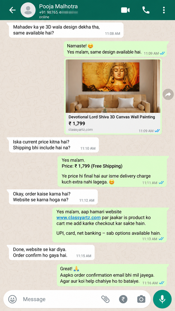 WhatsApp Customer Review 6