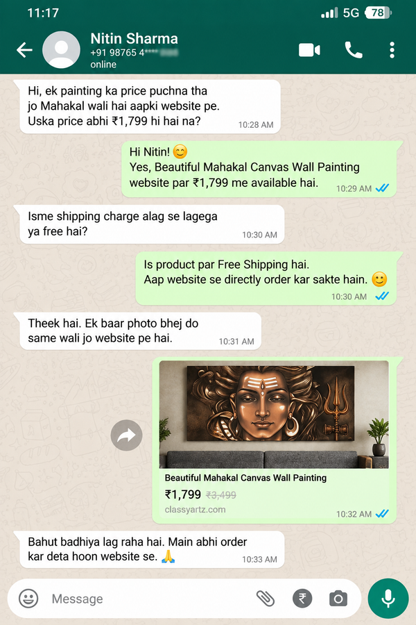 WhatsApp Customer Review 9