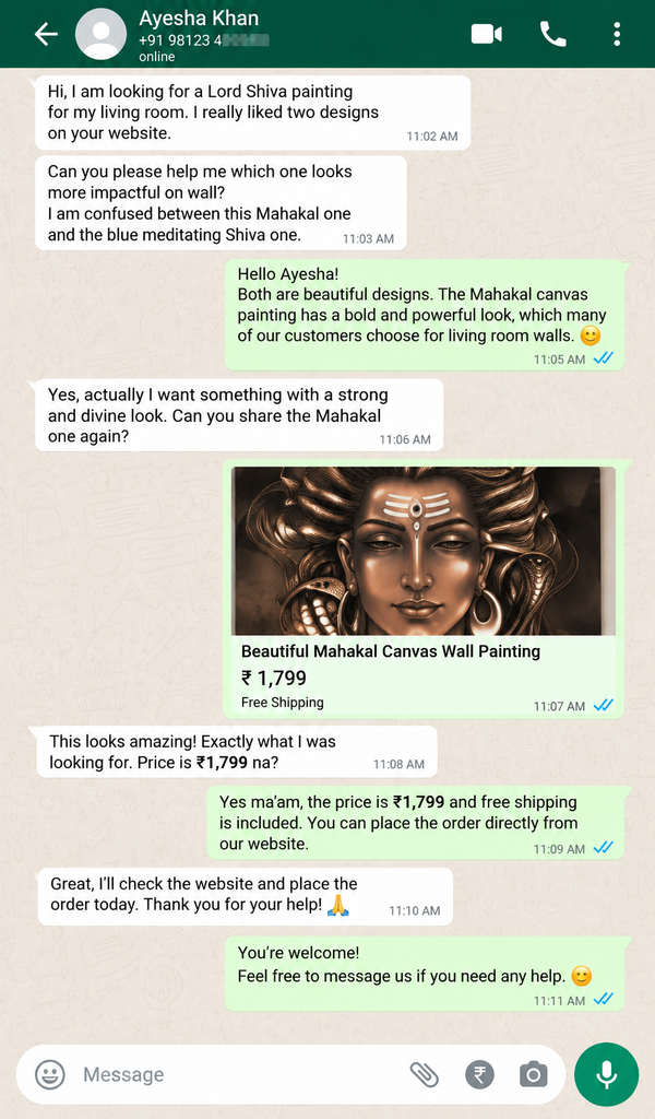 WhatsApp Customer Review 12