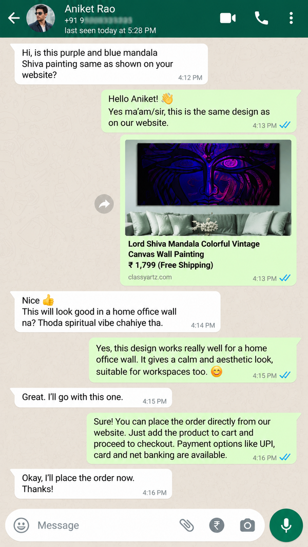 WhatsApp Customer Review 13