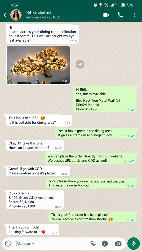 WhatsApp Customer Review 5