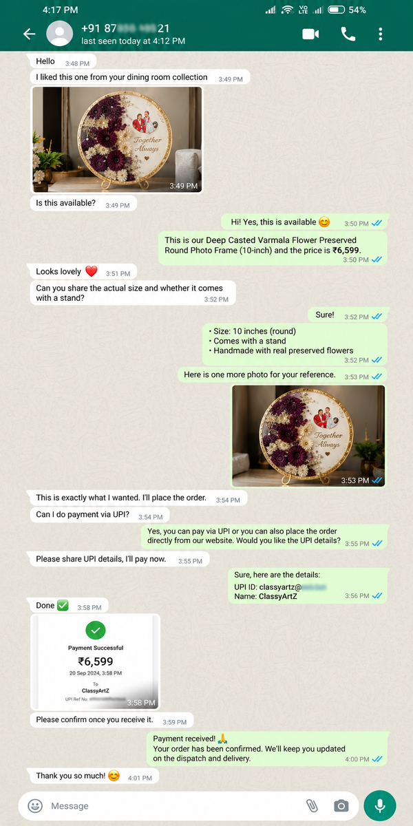 WhatsApp Customer Review 2
