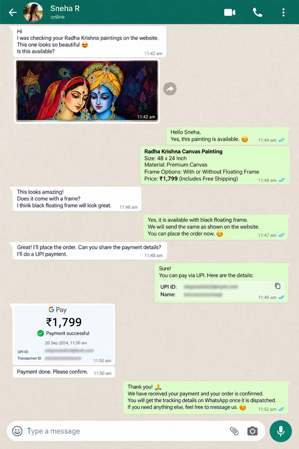 WhatsApp Customer Review 1