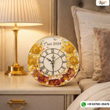 Round-Shaped Wedding Memories Preservation Resin Clock (8-Inches)