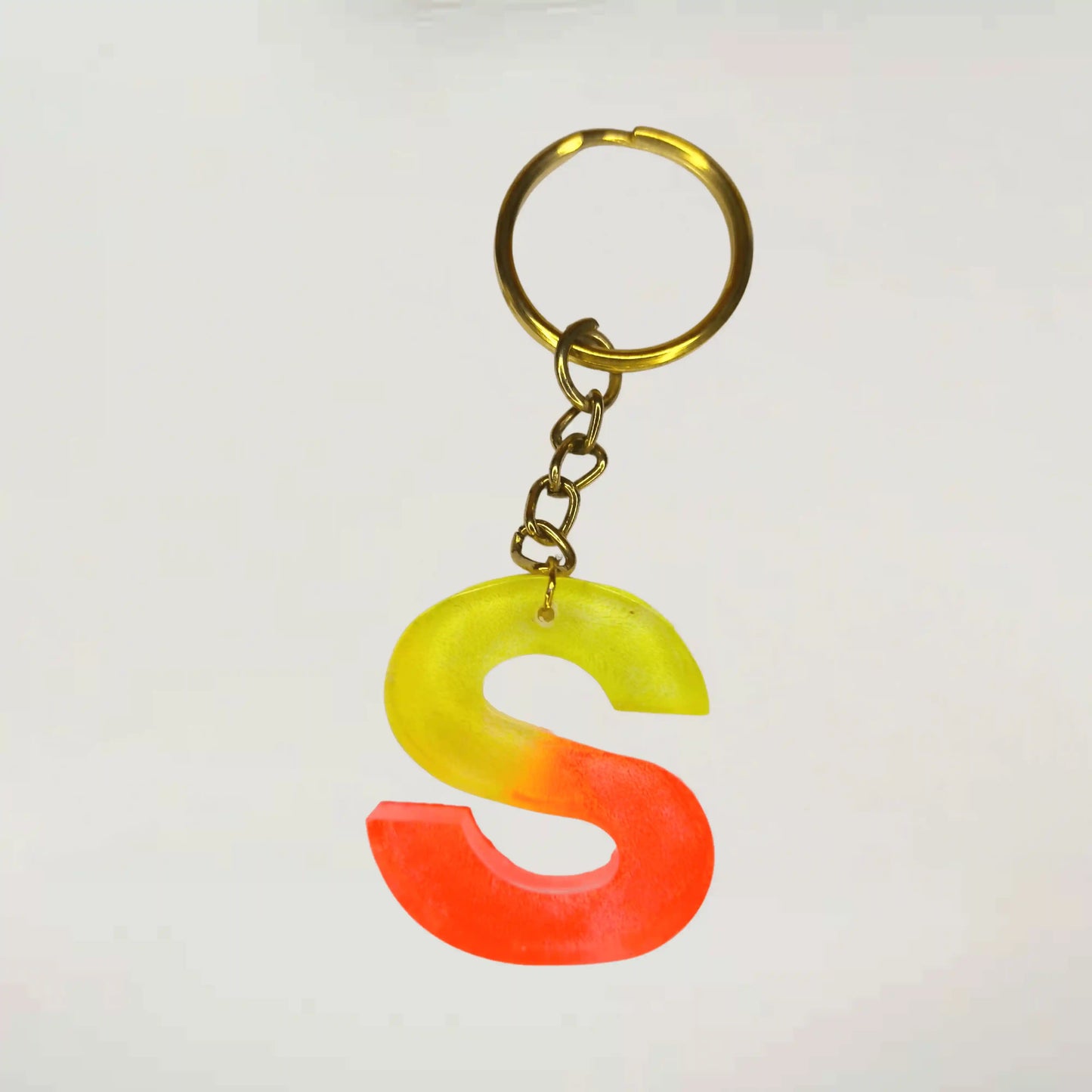 Shop Customized Multicolor Resin Keychains with alphabet S for Girl Purse Handbags