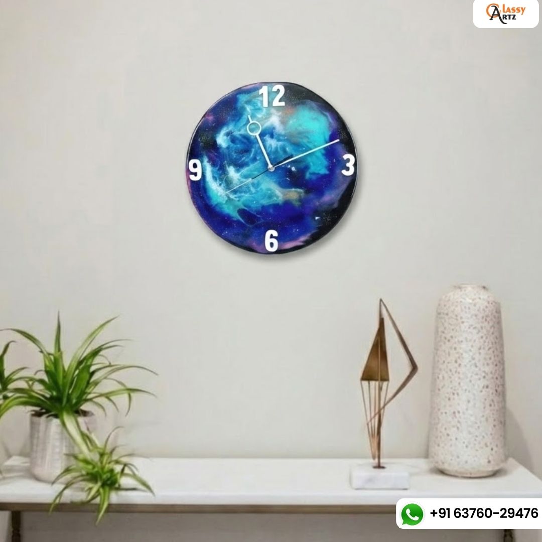 Stunning Galaxy Resin Wall Clock