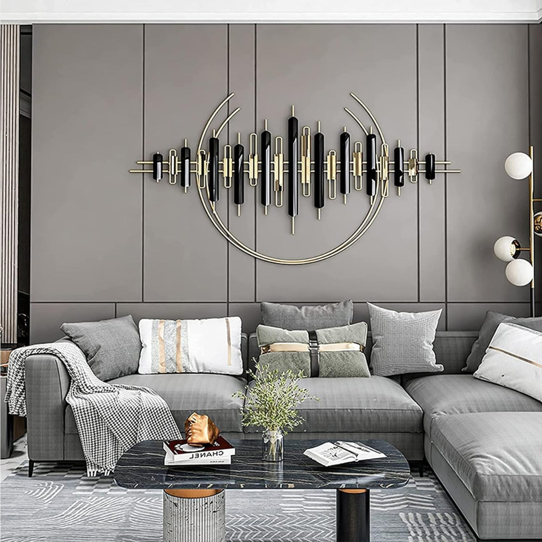 Titanium Metal Wall Art with Ginkgo Biloba (48×24 Inches)