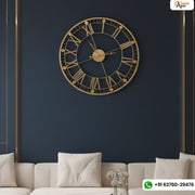 Unique Metal Copper Finish Wall Clock