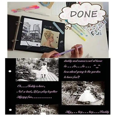Class Artz Love Forever Wooden DIY Scrapbook Memory Book, Photo Album (10W X 7H Inch, 30 Sheets)