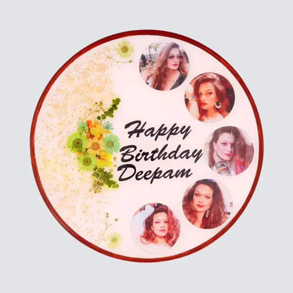 Unique Personalized Resin Birthday Photo Frame