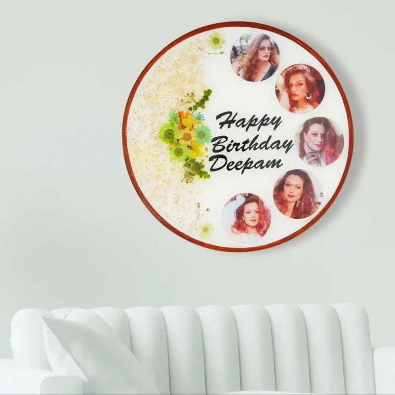 Unique Personalized Resin Birthday Photo Frame