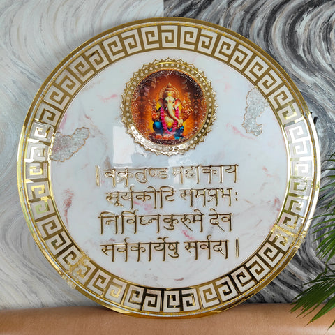 Resin Ganesha Mantra Frame with LED Lights