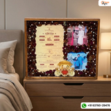 Wedding Card and Varmala Rose Preservation in Resin Frame (15 by 18 Inches)