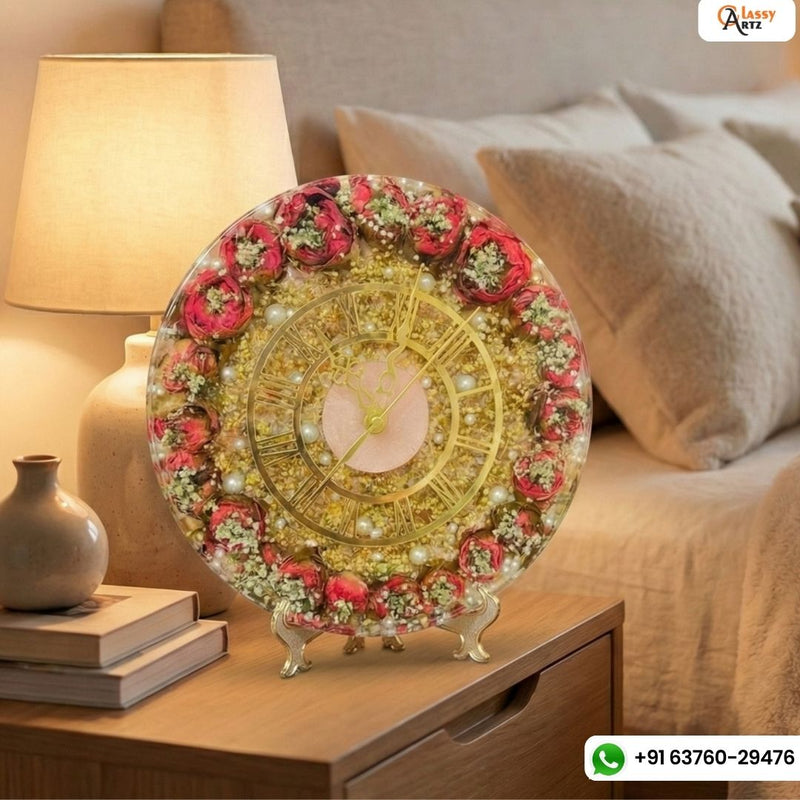Wedding Garland Preservation Resin Wall Clock (12-Inches)