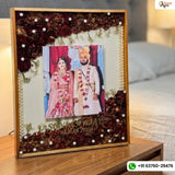 Wedding Garland and Photo Preservation Resin Frame (15 by 18 inches)