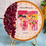 Bespoke Resin Varmala Frame With Couple Photo