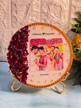 Bespoke Resin Varmala Frame With Couple Photo