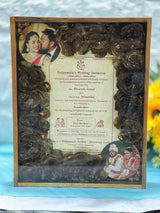 Wedding Card & Garland Preservation in Wooden Resin Frame