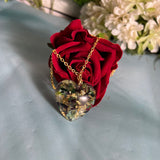 Transparent Resin Flower Preserved Pendant
