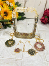 Resin 5 Combo (Planter, Two Keychain, Two Bracelets ) | Bouquet Preservation in Resin