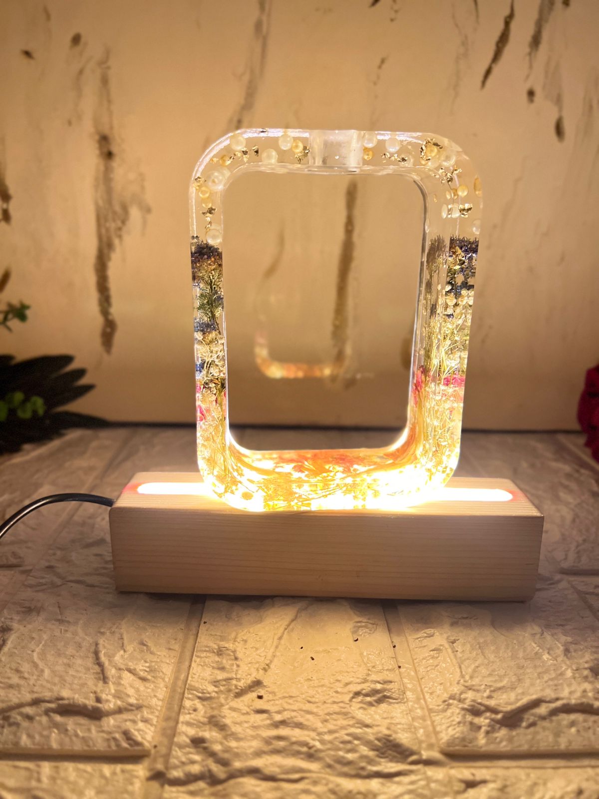 Resin 5 Combo (Planter, Two Keychain, Two Bracelets ) | Bouquet Preservation in Resin