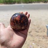 Resin Round-Shaped Flower Paperweight