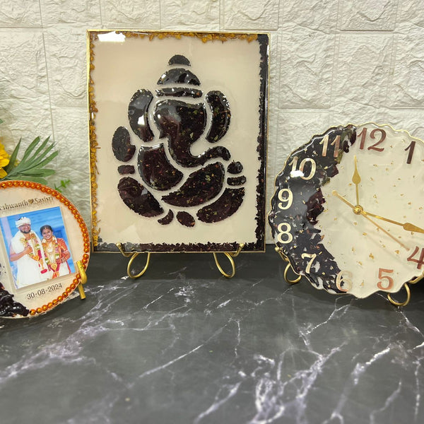 3 Sets of Varmala Preservation Resin Frames