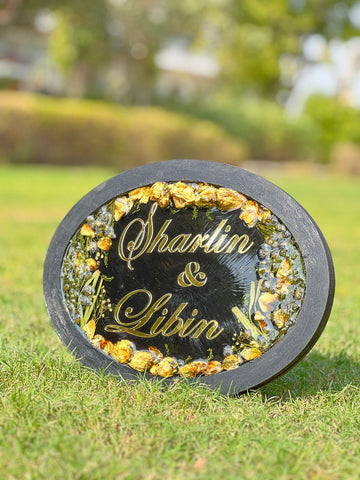 Resin Varmala Preservation Name plate (15 by 11 inch )