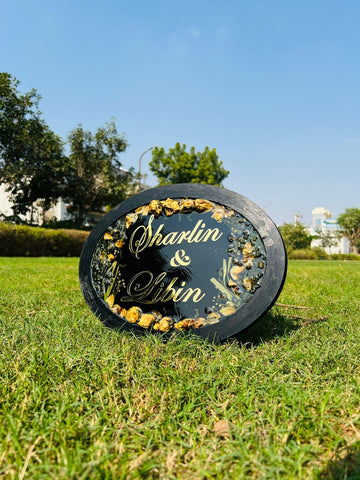 Resin Varmala Preservation Name plate (15 by 11 inch )