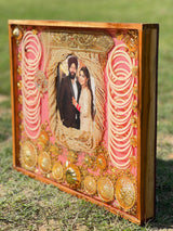 Full Varmala Preservation in Teakwood Frame (15 by 18 Inches)