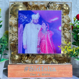 Resin LED Varmala Flower Preservation Frame (8-Inches)