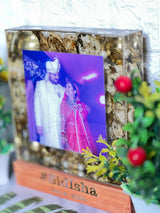 Resin LED Varmala Flower Preservation Frame (8-Inches)