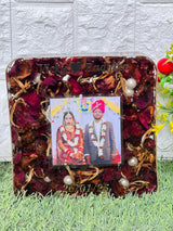 Wedding Couple Photo and Varmala Preservation in Resin (6- Inches)