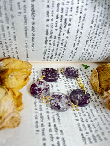 Resin Round Bracelet with Red Rose Flowers preservation