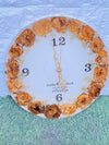 Resin 12inch round clock (4 roman number & name date) Varmala Preservation