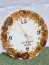 Resin 12inch round clock (4 roman number & name date) Varmala Preservation