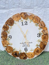 Resin 12inch round clock (4 roman number & name date) Varmala Preservation