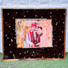 Resin 15 by 18 inch frame with photo name date  with Red rose Petals Varmala Preservation