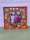 Resin 14 by 14inch square wooden frame with varmala ,kaleera photo name, date Varmala Preservation